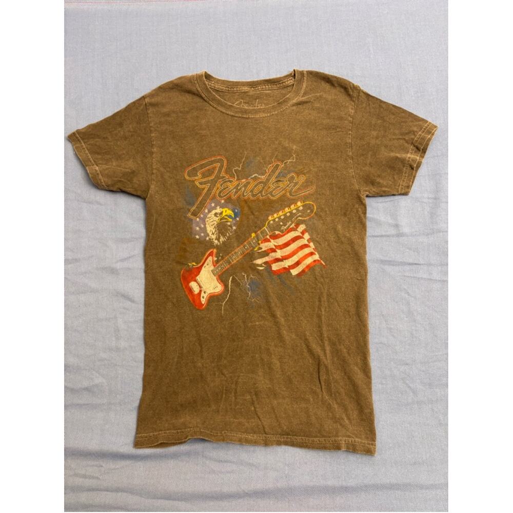 Men's Fender Graphic T-Shirt XS Brown